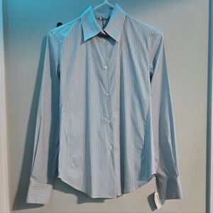 NWT Loro Piana Striped Button Down Shirt Size 2 - Italy